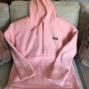 LL bean peach color hooded pullover